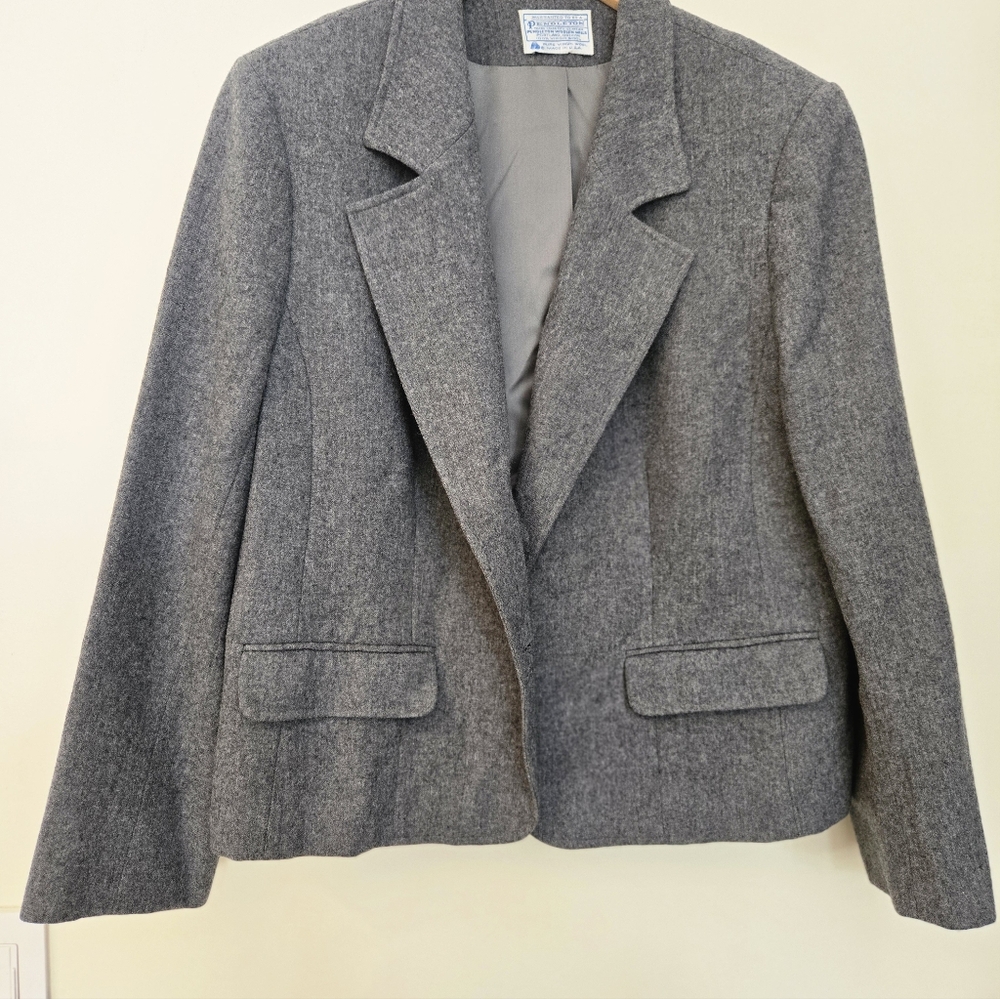 Pendleton Wool Women's Gray Blazer - image 1
